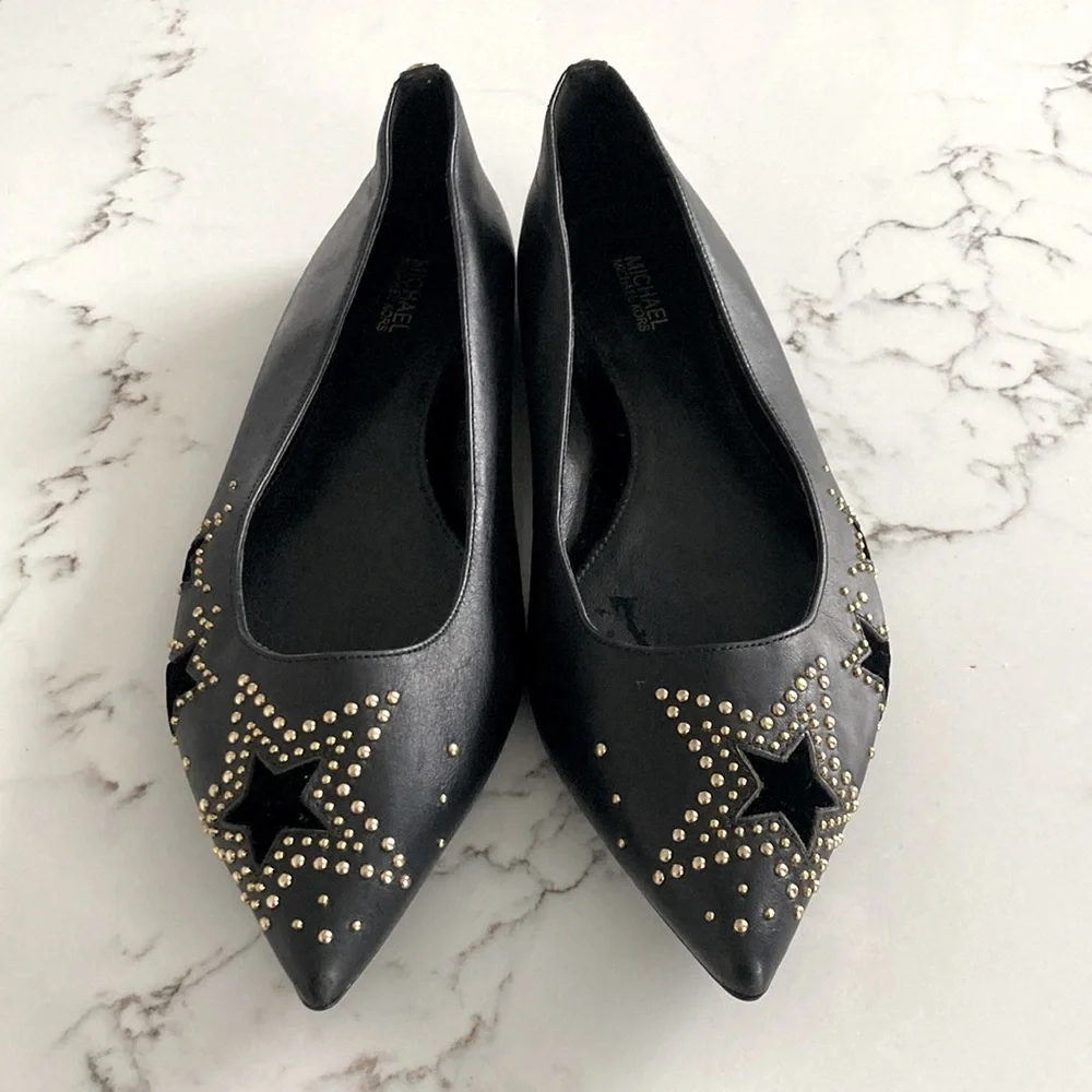 MICHAEL KORS Women’s LEATHER Slip On Flat Shoes Size 8M - Picture 3 of 7
